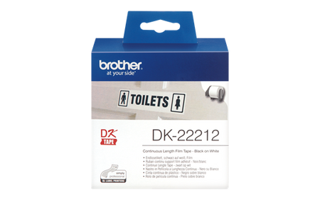 TASIEMKA ORYGINALNA CZARNY/BIAŁE BROTHER DK22212 62MM X 15.24 M