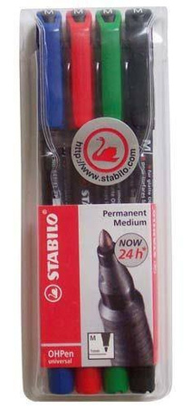 Foliopis STABILO OHPen 843/4 mix*4 M - 1.0 4szt