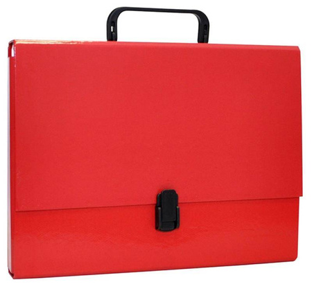 TECZKA Z RĄCZKĄ A4 OFFICE PRODUCTS CZERWONA TEKTURA POWLEKANA PP 50MM
