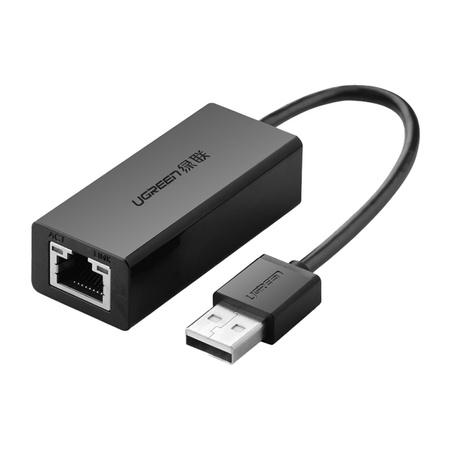 Adapter UGREEN CR110 USB-C-RJ45 100Mb/s (czarny)