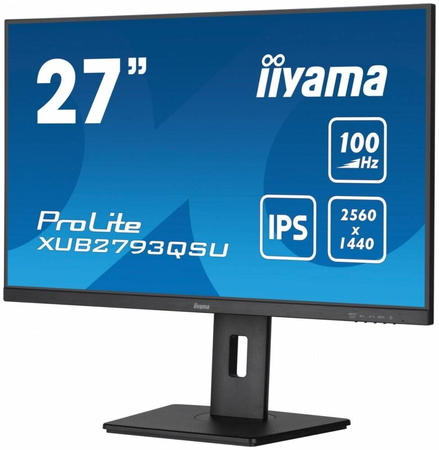 IIYAMA MONITOR 27 CALI PROLITE XUB2793QSU-B6 IPS,QHD,HAS(150MM),100HZ,HDMI,DP,2X2W 2XUSB(3.2),FREESYNC