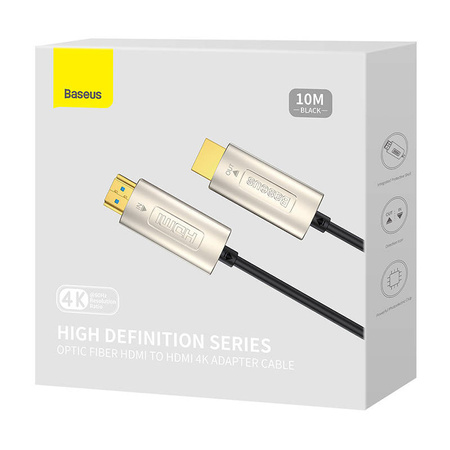 KABEL HDMI DO HDMI BASEUS HIGH DEFINITION 10M, 4K (CZARNY)