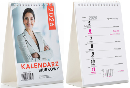 KALENDARZ STOJĄCY TYGODNIOWY O-PRESS ROK2026  A5