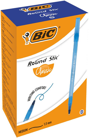 Długopis jednorazowy BIC ROUND STIC 921403 niebieski 1.0mm niebieska obudowa