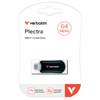 VERBATIM USB FLASH DISK, USB C, 64GB, PLECTRA, CZARNY, 30224, USB C