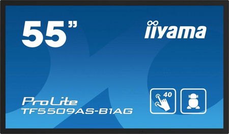 IIYAMA MONITOR 55 CALI TF5539AS-B1AG,IPS,4K,HDMIX2,DP,RJ45,3XUSB,2X10W, ANDROID,24/7,IP65