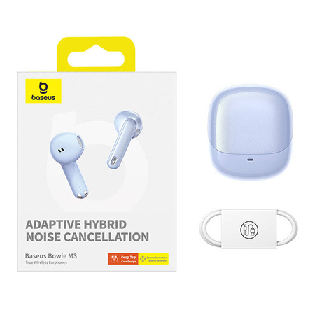 SŁUCHAWKI TWS BASEUS BOWIE M3 (NIEBIESKIE)