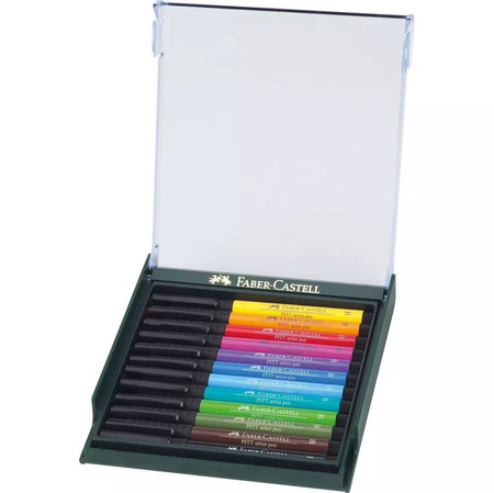 ZAKREŚLACZ & PISAK ARTYSTYCZNY FABER-CASTEL PEN BRUSH 267421 MIX INTENS. 12SZT