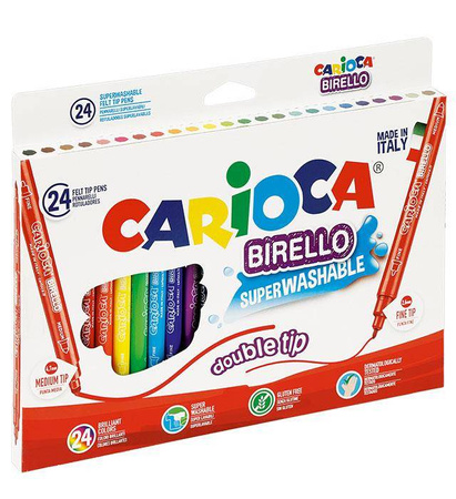 FLAMASTRY DWUSTRONNE CARIOCA 41521 BIRELLO 160-1464 MIX*24SZT