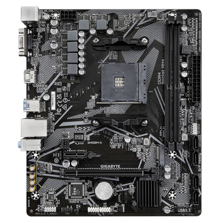 Gigabyte Płyta główna B450M K AM4 2DDR4 HDMI USB 3.2 M.2 uATX