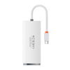 HUB 4W1 BASEUS LITE SERIES USB-C DO 4X USB 3.0 + USB-C, 25CM (BIAŁY)