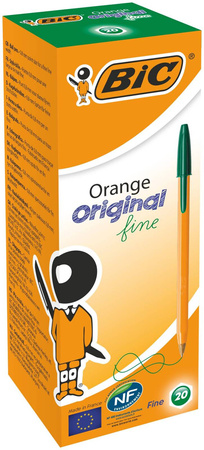 Długopis BIC ORANGE 1199110113 zielony 0.7mm pomarańczowa obudowa