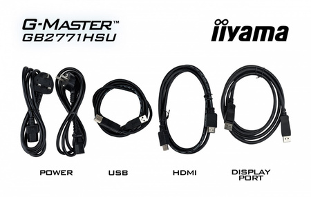 IIYAMA MONITOR 27 CALI GB2771HSU-B1 0.4MS,FAST IPS, HAS (150) PIVOT,        1XUSB 3.2, 1XUSB C, 240HZ, DP, 2XHDMI,ADAPTIVE G-SYNC-1920X1080@48-240HZ D