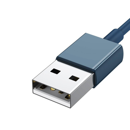 KABEL USB 3W1 BASEUS SUPERIOR SERIES, USB DO MICRO USB / USB-C / LIGHTNING, 3.5A, 1.5M (NIEBIESKI)