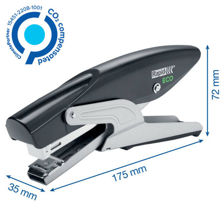 ZSZYWACZ RAPID ECO CZARNY 20 KARTEK