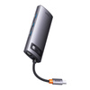 HUB 6W1 BASEUS METAL GLEAM SERIES, USB-C DO 3X USB 3.0 + USB-C PD + MICROSD/SD