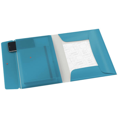 TECZKA Z GUMKĄ A4 LEITZ COSY 46190061 MORSKI NIEBIESKI PP