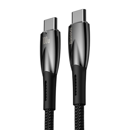 KABEL USB-C DO USB-C BASEUS GLIMMER, 100W, 2M (CZARNY)