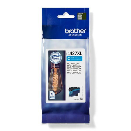 BROTHER ORYGINALNY INK / TUSZ LC-427XLC, CYAN, 5000S, BROTHER MFC-J5955DW, MFC-J6955DW