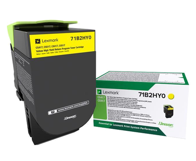 TONER ORYGINALNY LEXMARK 71B2HY0 YELLOW 3500 STRON