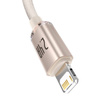 KABEL USB DO IP BASEUS CRYSTAL SHINE, 2.4A, 2M (RÓŻOWY)