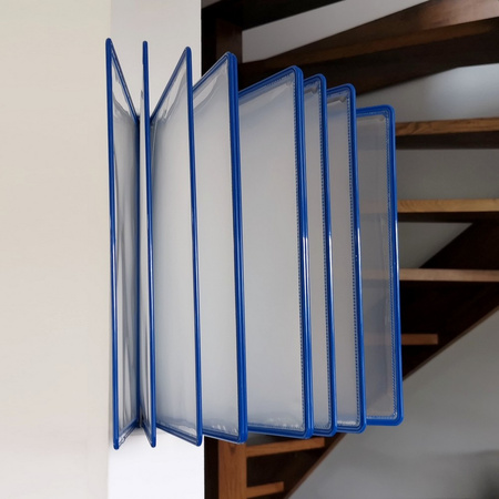 SYSTEM PREZENTACYJNY NAŚCIENNY Z 10 PANELAMI A4 LEVIATAN NIEBIESKI