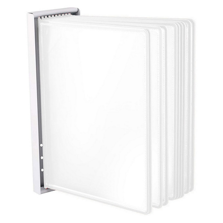 SYSTEM PREZENTACYJNY NAŚCIENNY Z 10 PANELAMI A4 LEVIATAN BIAŁY