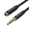 KABEL AUDIO TRRS 3,5MM MĘSKI DO 3,5MM ŻEŃSKI VENTION BHCBI 3M CZARNY