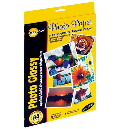PAPIER FOTOGRAFICZNY BŁYSZCZĄCY YELLOW ONE 4G130 150-1177 A4 130G 20ARK