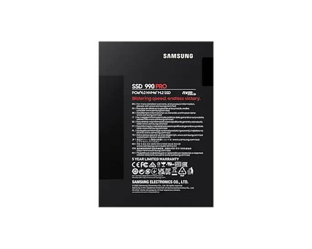 SAMSUNG DYSK SSD 990PRO 2TB GEN4.0X4 NVMEMZ-V9P2T0BW