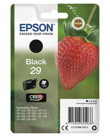TUSZ ORYGINALNY EPSON T2981 C13T29814012 CZARNY 5,3 ML