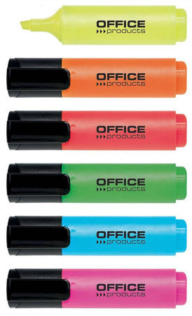 ZAKREŚLACZE OFFICE PRODUCTS MIX KOLORÓW 2-5MM 6SZT