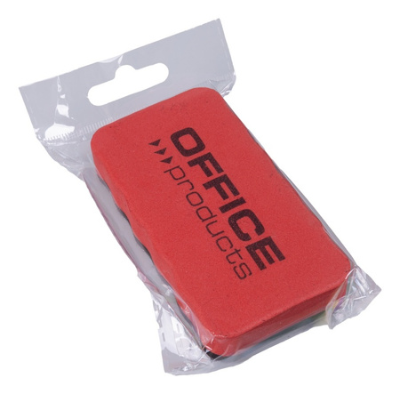 GĄBKA DO TABLIC MAGNETYCZNA 110X57X20MM OFFICE PRODUCTS CZERWONA