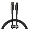 Kabel USB-C do Lightning Baseus Tungsten Gold, 20W, 5A, PD, 1m (czarny)