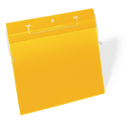 KIESZEŃ MAGAZYNOWA Z UCHWYTAMI Z DRUTU PIONOWA A4 DURABLE 175404 ŻÓŁTA 50 SZT