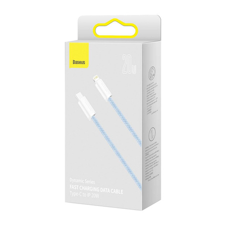 KABEL USB-C DO LIGHTNING BASEUS DYNAMIC SERIES, 20W, 2M (NIEBIESKI)