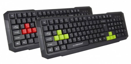 ESPERANZA KLAWIATURA PRZEWODOWA GAMING USB ASPIS ZIELONA
