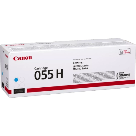 CANON ORYGINALNY TONER 055CH, CYAN, 5900S, 3019C002, HIGH CAPACITY, CANON MF742CDW, MF744CDW, MF746CX, LBP663CDW, LBP664CX, O