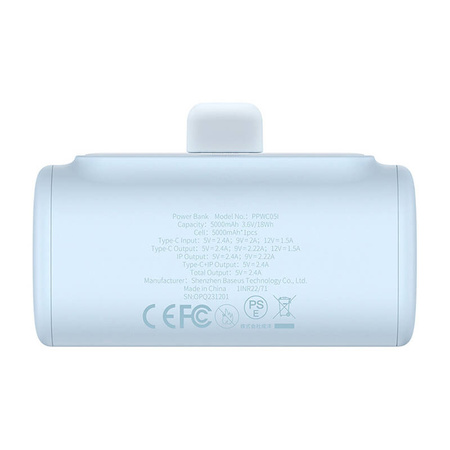 POWERBANK OS-BASEUS COMPACT IP 5000MAH 20W (NIEBIESKI)
