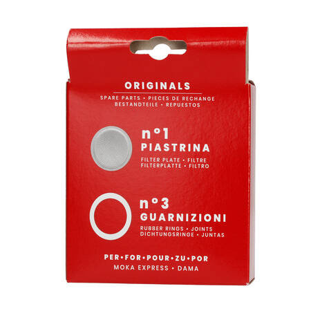 BIALETTI - USZCZELKA (3 SZT.) + SITKO DO KAWIAREK ALUMINIOWYCH BIALETTI 9TZ