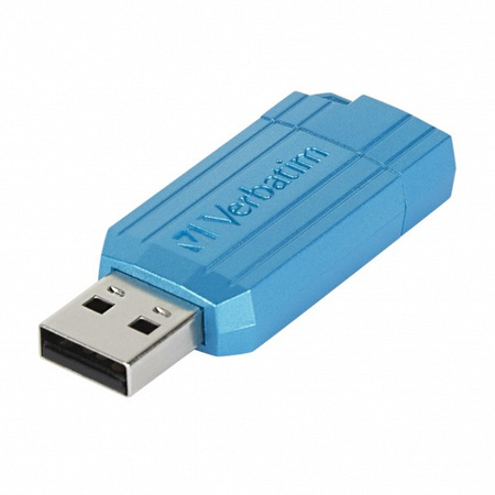 VERBATIM USB FLASH DISK, USB 2.0, 128GB, STORE,N,GO PINSTRIPE, NIEBIESKI, 49461, DO ARCHIWIZACJI DANYCH