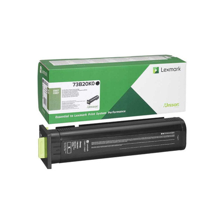 TONER ORYGINALNY LEXMARK 73B20K0 CZARNY 20000 STRON USZKODZONE OPAKOWANIE