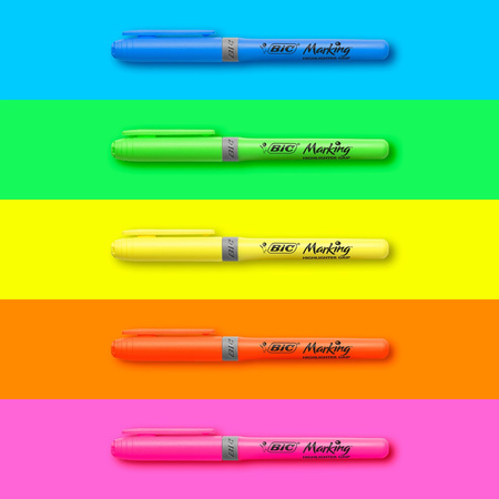 ZAKREŚLACZ BIC HIGHLIGHTER GRIP 824758 MIX*5 1.6-3.3MM 5SZT
