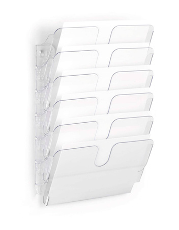 ZESTAW POJEMNIKÓW NA DOKUMENTY POZIOMY A4 DURABLE FLEXIPLUS 1700014401 PRZEZROCZYSTY 6 SZTUK