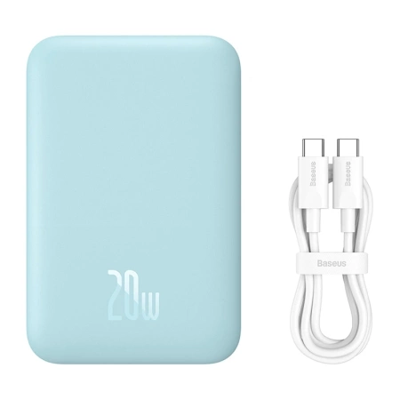 POWERBANK MAGNETYCZNY BASEUS MAGNETIC MINI 6000MAH, USB-C 20W MAGSAFE (NIEBIESKI)