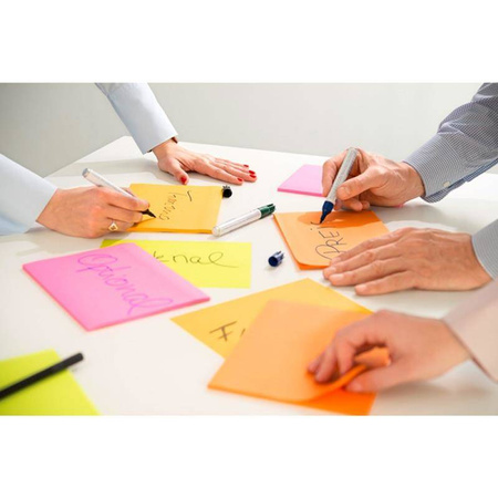 KARTECZKI SAMOPRZYLEPNE BOOST, W LINIĘ, 101X152MM 3M POST-IT® SUPER STICKY XXL W LINIE 3X45 KART