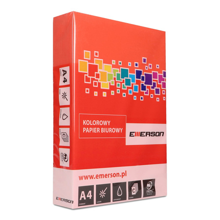 PAPIER KSERO KOLOR A4 EMERSON CZERWONY 80G 500 ARK