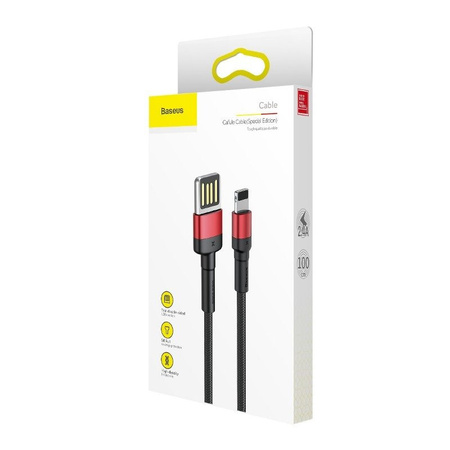 Kabel BASEUS Cafule USB-A-Lightning 1m dwustronny (czarno-czerwony)
