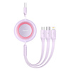 Kabel BASEUS Bright Mirror 2 micro/Lightning/USB-C 1.1m (fioletowy)