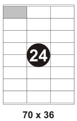 ETYKIETY SAMOPRZYLEPNE 70X36MM EPRIMO E84565 BIAŁE 100ARK*24SZT
